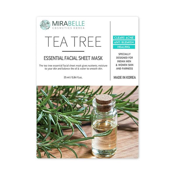 Mirabelle Korea Tea Tree Essential Facial Sheet Mask 25 Ml